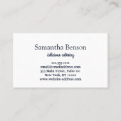 Moderne keuken- en keukengereedschap Koken en cate Visitekaartje (Achterkant)