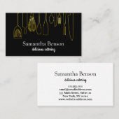 Moderne keuken- en keukengereedschap Koken en cate Visitekaartje (Voorkant / Achterkant)