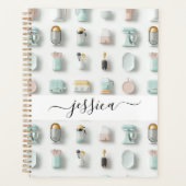 Moderne keuken iconen patroon scriptnaam planner (Voorkant)