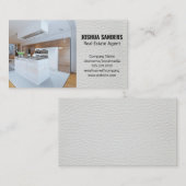 moderne keuken | Lederen achtergrond Visitekaartje (Voorkant / Achterkant)