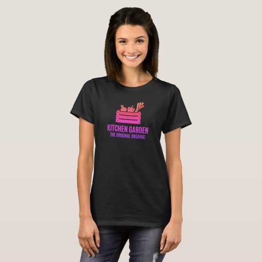 Moderne Keuken Tuin Minimalistische Vector Grafiek T-shirt (Voorkant volledig)