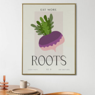Moderne Keuken Wortel Groente Kunst Minimalistisch Poster