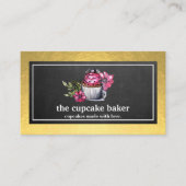 Moderne keukenbakkersgebak Chef Catering Border Visitekaartje (Voorkant)