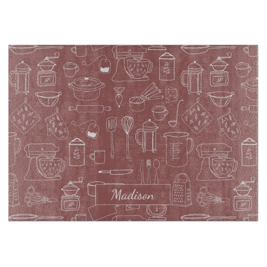 Moderne  keukengerei Schattigee Doodle Snijplank (Voorkant)