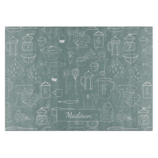 Moderne  keukengerei Schattigee Doodle Snijplank (Voorkant)