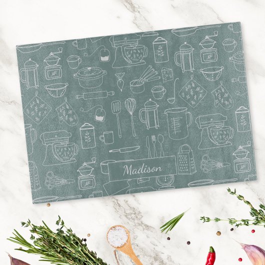 Moderne  keukengerei Schattigee Doodle Snijplank