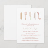 Moderne keukengerei Vrijgezellenfeest Kaart (Voorkant / Achterkant)