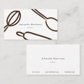 Moderne Keukengerei Zwart & Wit Bakker Visitekaartje (Voorkant / Achterkant)