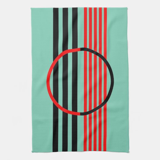 Moderne keukenhanddoek met kunstdecostijl (Verticaal)