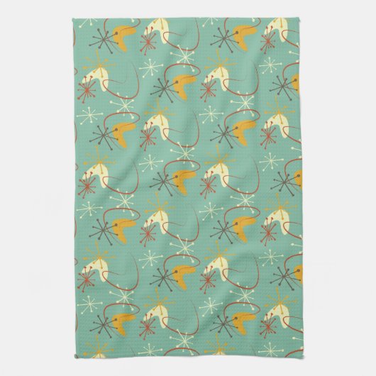 Moderne keukenhanddoek uit het midden van de eeuw  (Verticaal)