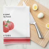 Moderne keukenhanddoek voor tomaten uit de waterve (Quarter Fold)