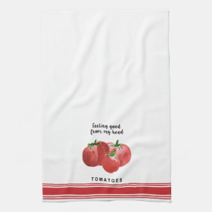 Moderne keukenhanddoek voor tomaten uit de waterve