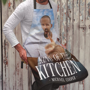 Moderne Keukenkoning Foto Naam Schort