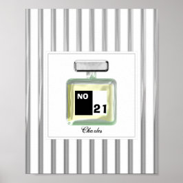 Moderne keulen parfumefles voor mannen, speciaal a poster