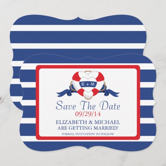 Moderne keuzeboei bespaart de datum save the date (Voorkant / Achterkant)