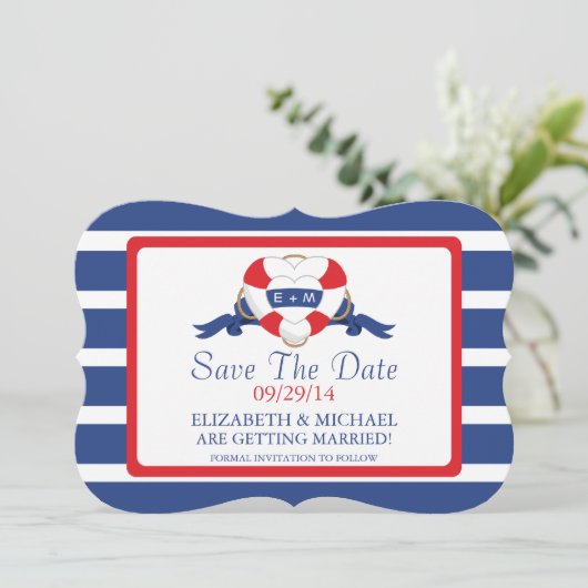 Moderne keuzeboei bespaart de datum save the date (Staand voorkant)