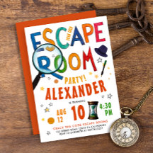 Moderne Kids Escape Room Kleurrijke Typo  Watercol