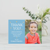 Moderne Kids Foto Sterren Bedankkaart (Staand voorkant)