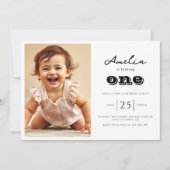 Moderne Kids Verjaardagsfeest Fotouitnodigingen Kaart (Voorkant)