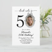 Moderne Kijk Wie Is 50 Foto Volwassene Verjaardag Kaart (Staand voorkant)