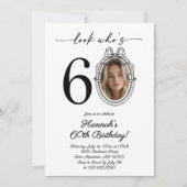 Moderne kijk wie is 60 foto volwassene verjaardag kaart (Voorkant)