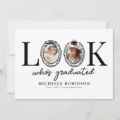Moderne 'Kijk wie is afgestudeerd' foto Aankondiging (Voorkant)