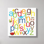 Moderne Kind Muur Kunst met Alphabets Canvas Afdruk (Voorkant)