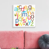 Moderne Kind Muur Kunst met Alphabets Canvas Afdruk (Insitu (Woonkamer))