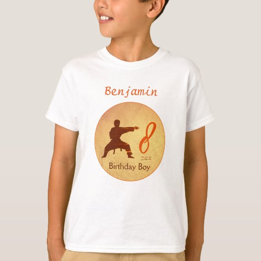 Moderne Kinder 8e Verjaardag Japan Martial Arts Ka T-shirt (Voorkant)