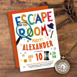 Moderne Kinder Escape Room Kleurrijke Typo Waterve Kaart