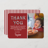 Moderne Kinder foto Birthday | Hartelijk dank Bedankkaart (Voorkant / Achterkant)