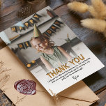 Moderne Kinder foto Birthday | Hartelijk dank Bedankkaart<br><div class="desc">Stuur een extra speciale dank aan uw gasten, bedankt hen voor het bijwonen van uw feest en dankbaarheid voor hun geschenken. Met je favoriete foto van je verjaardag/christenen/baby shower/feestje met een speelse tekst die "BEDANKT JULLIE" en "Ik heb ook van de cake en de cadeaus genoten, maar mijn favoriete deel...</div>