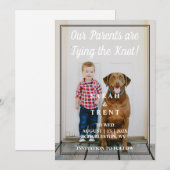 Moderne Kinder foto van onze ouders sparen de Datu Save The Date (Voorkant / Achterkant)