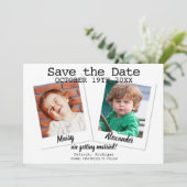 Moderne Kinder foto's die de datum opslaan Save The Date (Staand voorkant)