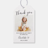 Moderne Kinder fotoverjaardag Cadeaulabel (Voorkant)