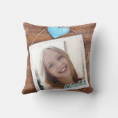 Moderne kinder gepersonaliseerde foto kussen (Achterkant)