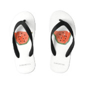 Moderne Kinder handtekeningen Watermeloen Rood Gro Kinder Teenslippers (Voetbed)