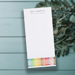 Moderne Kinder leraar kleurrijke regenboogkleuren Magnetisch Notitieblok<br><div class="desc">Als je nog meer aanpassingen of andere overeenkomende objecten nodig hebt,  kun je contact met me opnemen op yellowfebstudio@gmail.com</div>