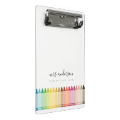 Moderne Kinder leraar kleurrijke regenboogkleuren Mini Klembord (Schuin)