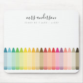 Moderne Kinder leraar kleurrijke regenboogkleuren Muismat (Voorkant)