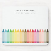 Moderne Kinder leraar kleurrijke regenboogkleuren Muismat (Voorkant)