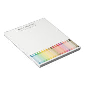 Moderne Kinder leraar kleurrijke regenboogkleuren Notitieblok (Schuin)