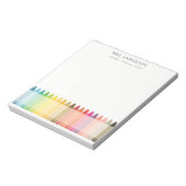 Moderne Kinder leraar kleurrijke regenboogkleuren Notitieblok (Linkerzijde)