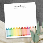 Moderne Kinder leraar kleurrijke regenboogkleuren Notitieblok<br><div class="desc">Als je nog meer aanpassingen of andere overeenkomende objecten nodig hebt,  kun je contact met me opnemen op yellowfebstudio@gmail.com</div>