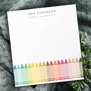 Moderne Kinder leraar kleurrijke regenboogkleuren Notitieblok