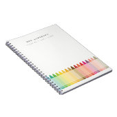 Moderne Kinder leraar kleurrijke regenboogkleuren Notitieboek (Rechterzijde)