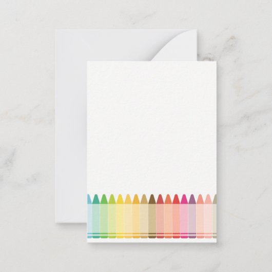 Moderne Kinder leraar kleurrijke regenboogkleuren Notitiekaartje (Achterkant)