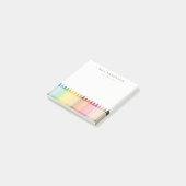 Moderne Kinder leraar kleurrijke regenboogkleuren Post-it® Notes (Schuin)