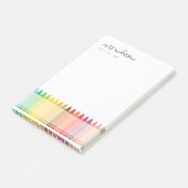 Moderne Kinder leraar kleurrijke regenboogkleuren Post-it® Notes (Schuin)