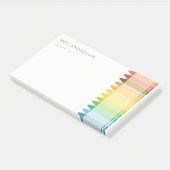 Moderne Kinder leraar kleurrijke regenboogkleuren Post-it® Notes (Schuin)